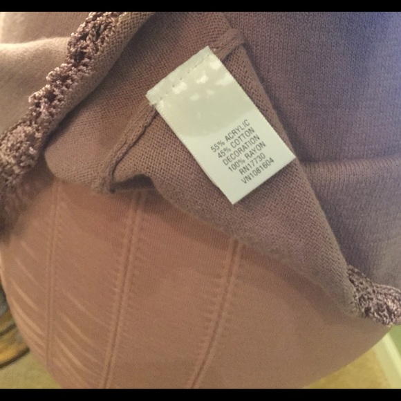 Front Tie Sweater with Crochet Trim - Picture 8 of 8